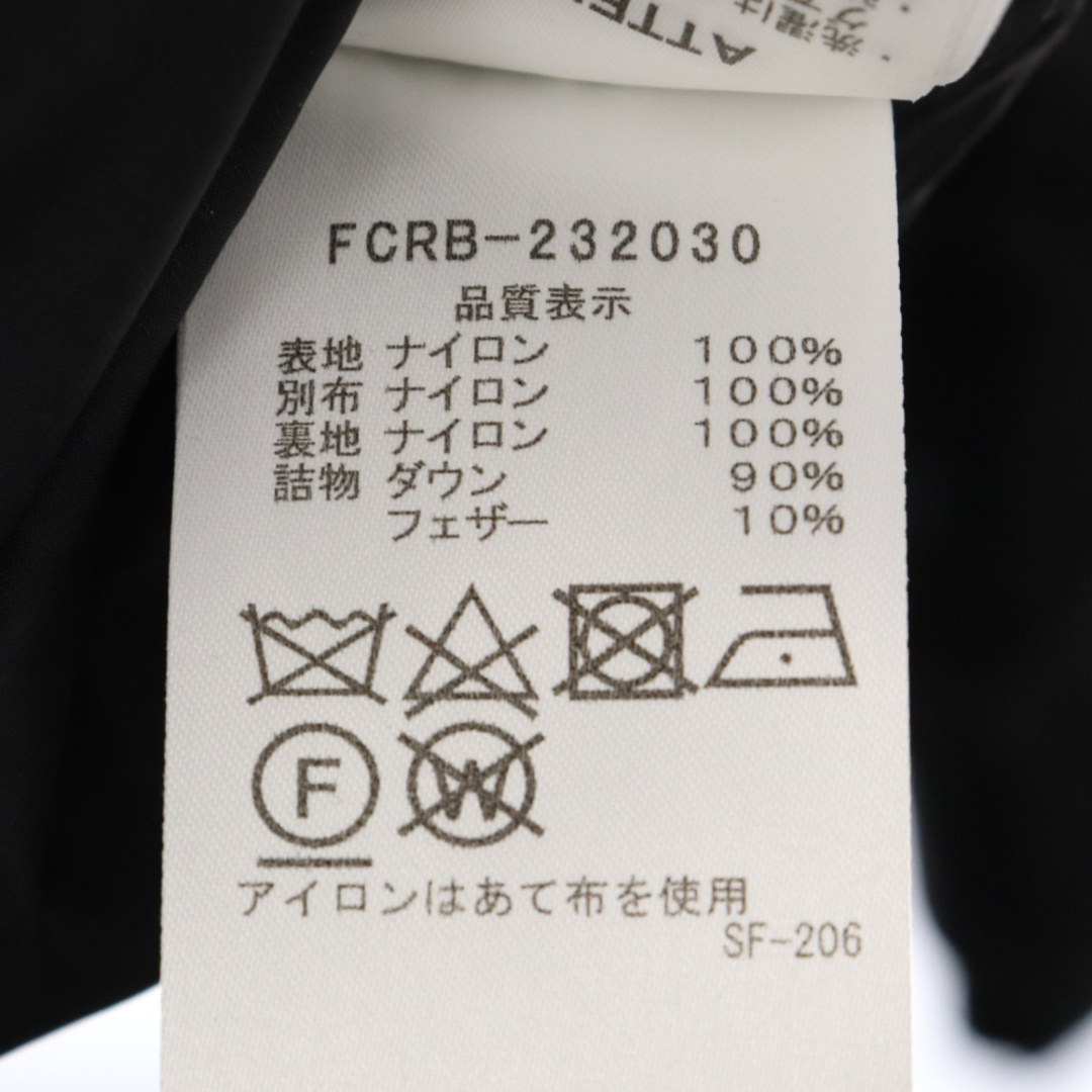 F.C.R.B.(エフシーアールビー)のF.C.R.B. エフシーアールビー 23AW スタンドカラー ナイロン ダウンジャケット ブラック FCRB-232030 メンズのジャケット/アウター(ダウンジャケット)の商品写真