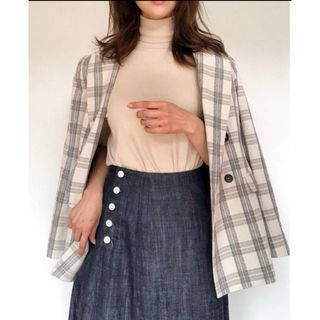 ザラ(ZARA)の川人 未帆さん着用 ZARAザラ チェックブレザー ジャケット Sサイズ(テーラードジャケット)