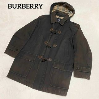 バーバリー(BURBERRY)のバーバリーロンドン　ダッフルコート　ブラウン　Mサイズ　フード取外し可(ダッフルコート)