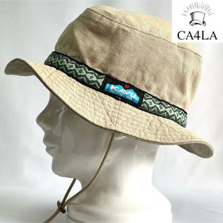 カシラ(CA4LA)の【美品】CA4LA × KAVUコラボ日本製リネン涼しいストラップバケットハット(ハット)