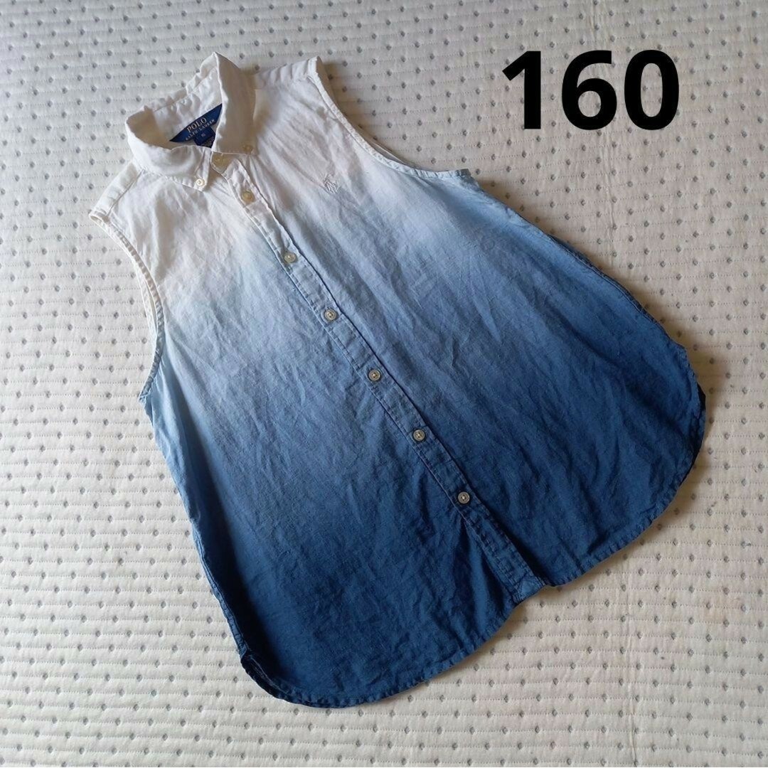 POLO RALPH LAUREN(ポロラルフローレン)のPOLO RALPH LAUREN リネン ノースリーブシャツ 160サイズ キッズ/ベビー/マタニティのキッズ服女の子用(90cm~)(その他)の商品写真
