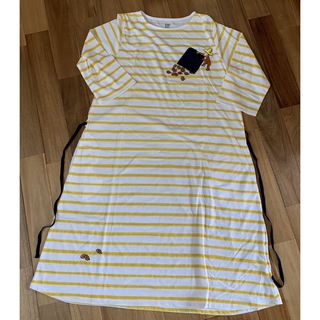 Design Tshirts Store graniph - グラニフ  おさるのジョージ コラボラインベルト七分袖ワンピース