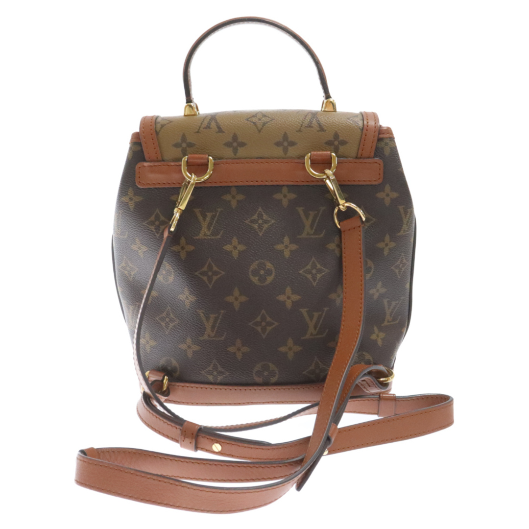 LOUIS VUITTON(ルイヴィトン)のLOUIS VUITTON ルイヴィトン モノグラム&リバースモノグラム ドーフィーヌ レザーバックパック M45142 ブラウン メンズのバッグ(バッグパック/リュック)の商品写真