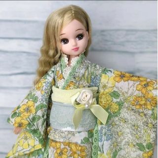 リカちゃん - リカちゃん ハンドメイド 着物 振袖 2点 洋服 服 手作り 着せ替え  和服