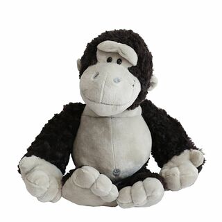 【色: ブラック】ゴリラ ぬいぐるみ チンパンジー 猿 動物 大きい 昼寝まくら(ぬいぐるみ/人形)