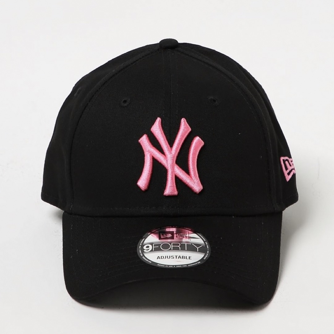 NEW ERA(ニューエラー)の9forty ニューエラ キャップ 帽子 ブラック ピンク ビビットカラー NY メンズの帽子(キャップ)の商品写真