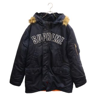 SUPREME シュプリーム 16AW Arc Logo N-3B Parka アーチロゴ N-3B ファー付き パファージャケット ネイビー