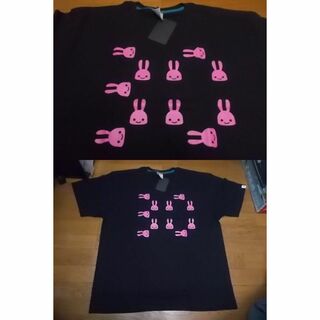 新品 cune キューン うさぎ 11匹 2020年8月30日 Tシャツ XL黒