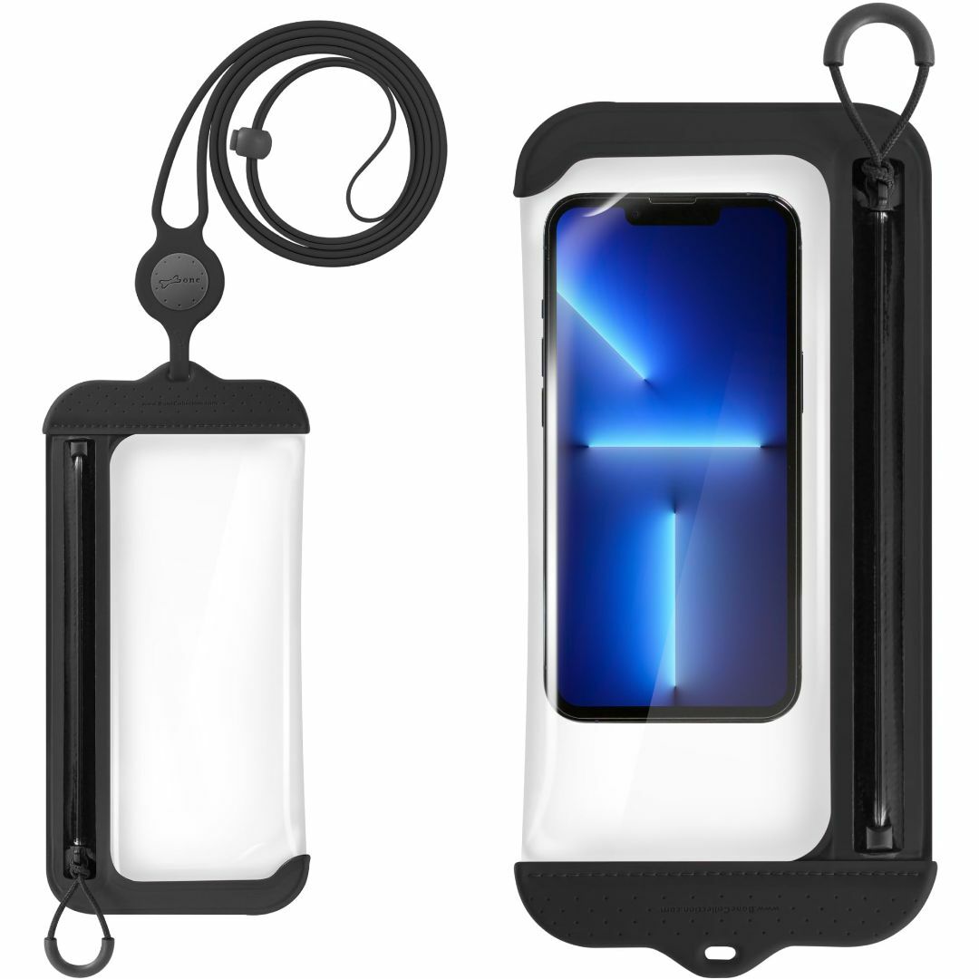 【色: ブラック】【Bone】スマホ 防水 ケース 海 IPX8認証 水中撮影  スマホ/家電/カメラのスマホアクセサリー(その他)の商品写真