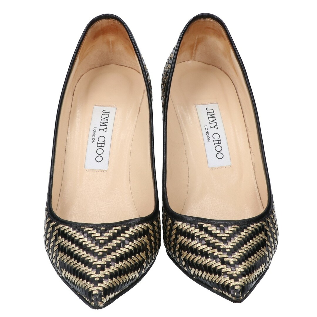 JIMMY CHOO(ジミーチュウ)のジミーチュウ 【美品】151 AGNES KZL アグネス イントレレザー ポインテッドトゥ 37 1/2 レディースの靴/シューズ(ハイヒール/パンプス)の商品写真