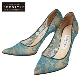 ジミーチュウ(JIMMY CHOO)のジミーチュウ 【美品】AGNES LAC アグネス レース ポインテッドトゥ 37 1/2(ハイヒール/パンプス)