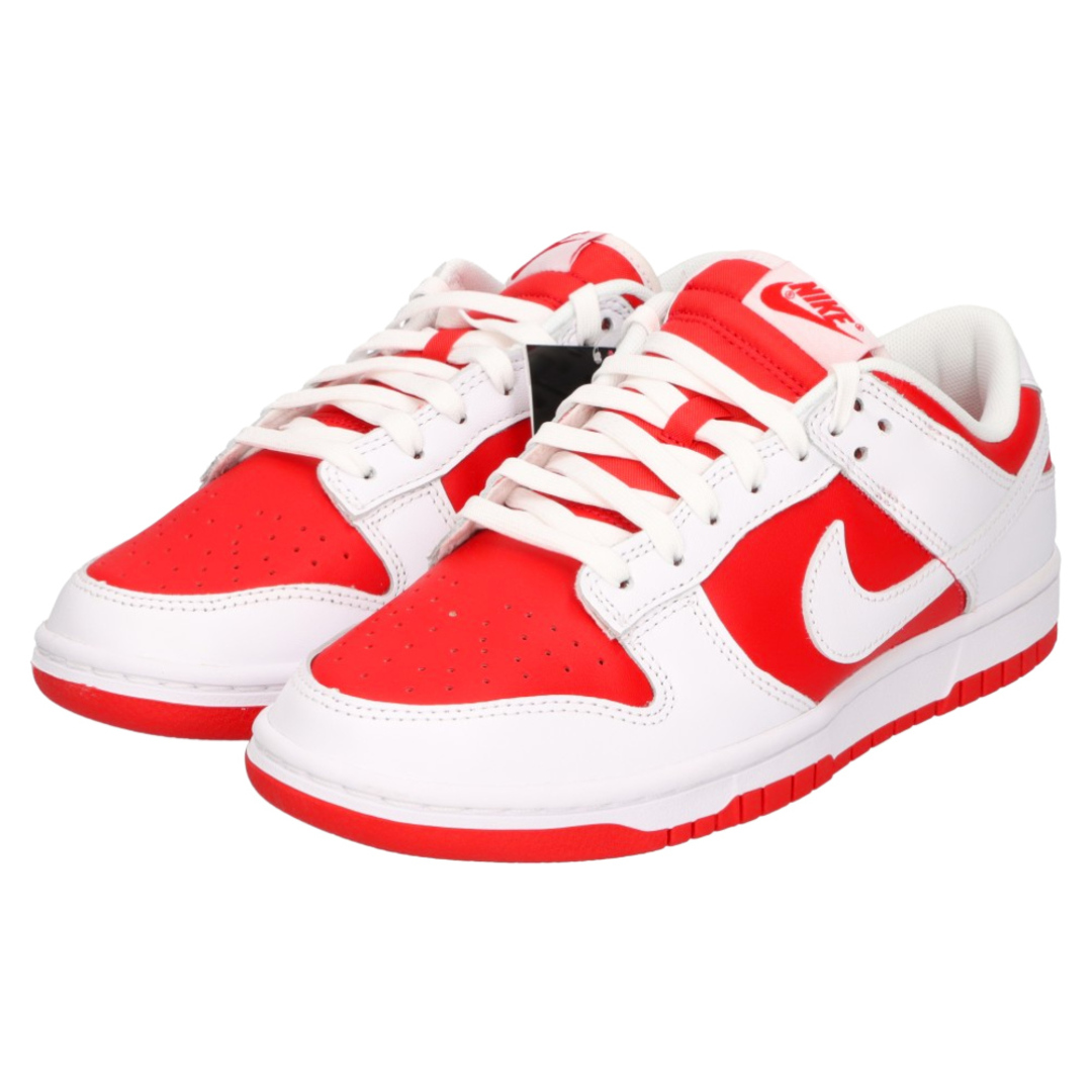 NIKE(ナイキ)のNIKE ナイキ DUNK LOW RETRO CHAMPIONSHIP RED DD1391-600 ダンク チャンピオンシップレッド ローカットスニーカー ホワイト/レッド US8/26.0cm メンズの靴/シューズ(スニーカー)の商品写真