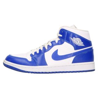 ナイキ(NIKE)のNIKE ナイキ WMNS AIR JORDAN 1 MID KENTUCKY BLUE BQ6472-104 ウィメンズ エア ジョーダン 1 ケンタッキー ミッドカットスニーカー ブルー/ホワイト US10/27.0cm(スニーカー)