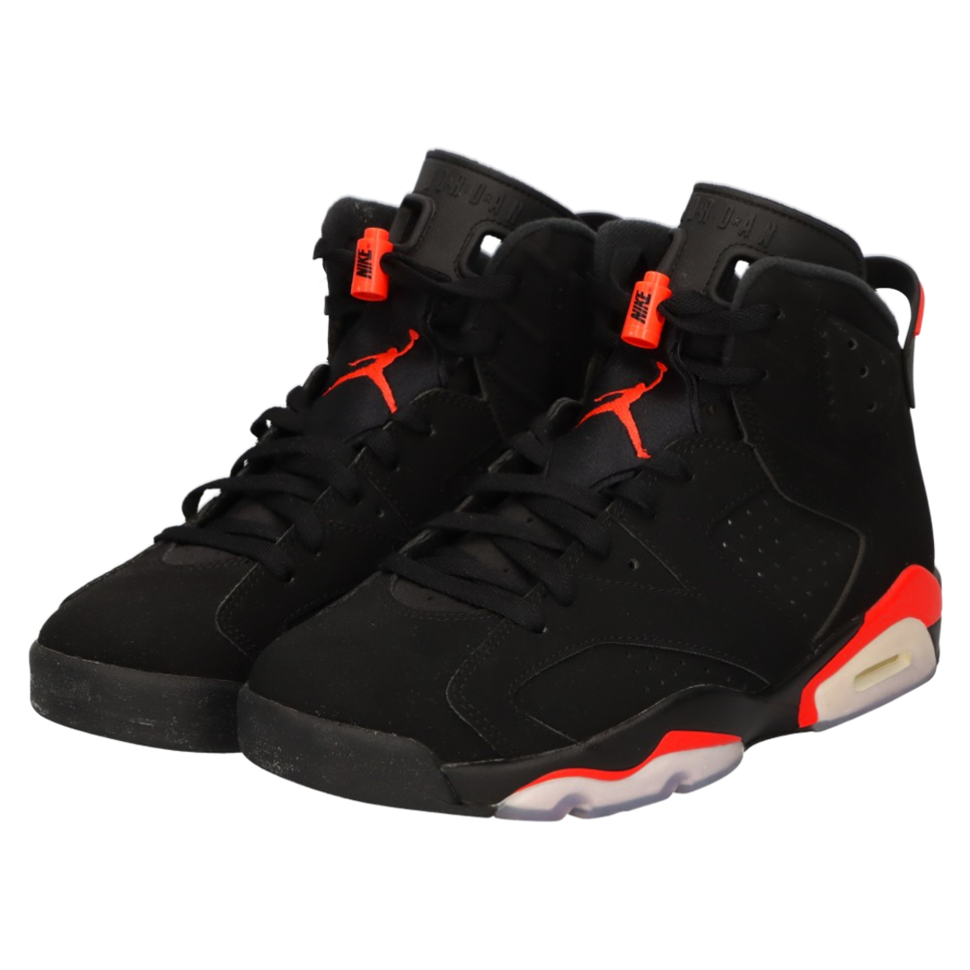 NIKE(ナイキ)のNIKE ナイキ AIR JORDAN 6 RETRO OG BLACK INFRARED エアジョーダン6 ハイカットスニーカー ブラック インフラレッド US9/27cm 384664-060 メンズの靴/シューズ(スニーカー)の商品写真