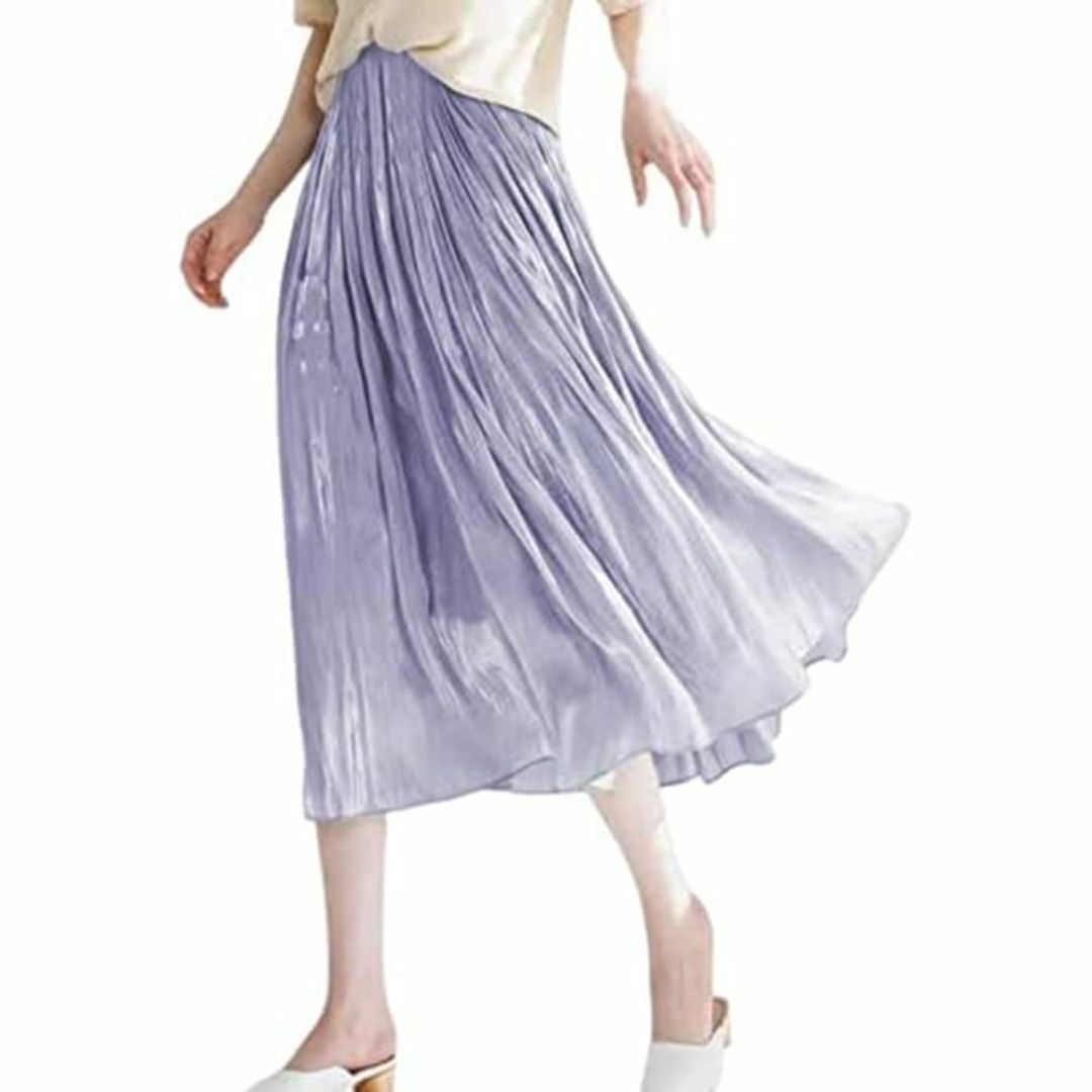 【色: パープル】[KANO SEIKA] レディース ロングスカート aライン レディースのファッション小物(その他)の商品写真