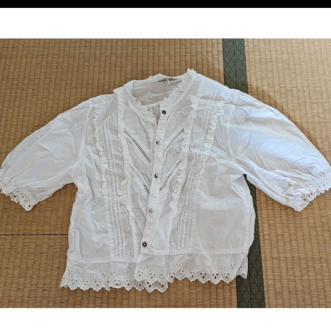 ブラウス　白 レディースのトップス(シャツ/ブラウス(長袖/七分))の商品写真