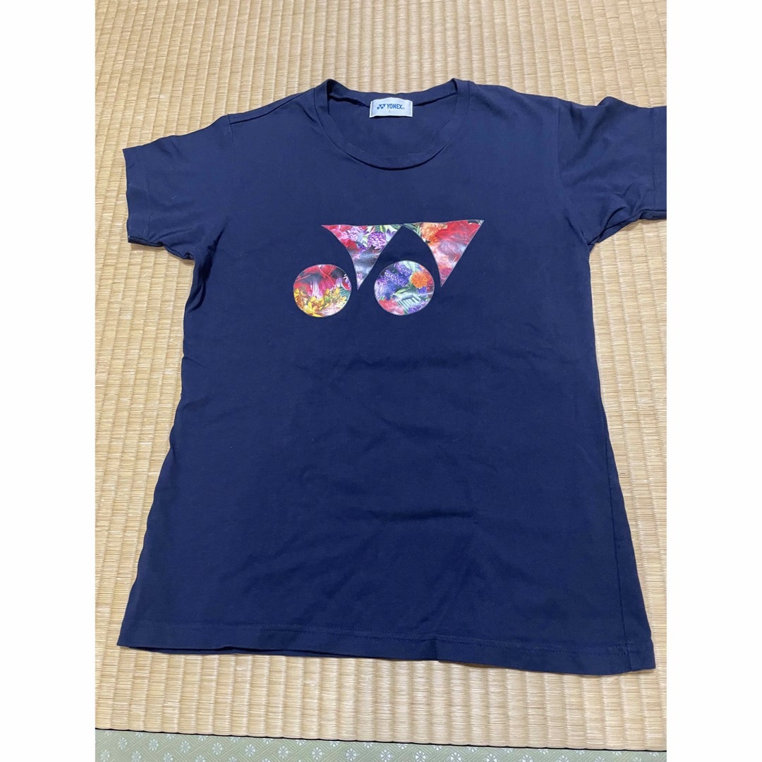 YONEX(ヨネックス)のヨネックス　Tシャツ　コットン　綿素材　レディース　Lサイズ　ネイビー レディースのトップス(Tシャツ(半袖/袖なし))の商品写真