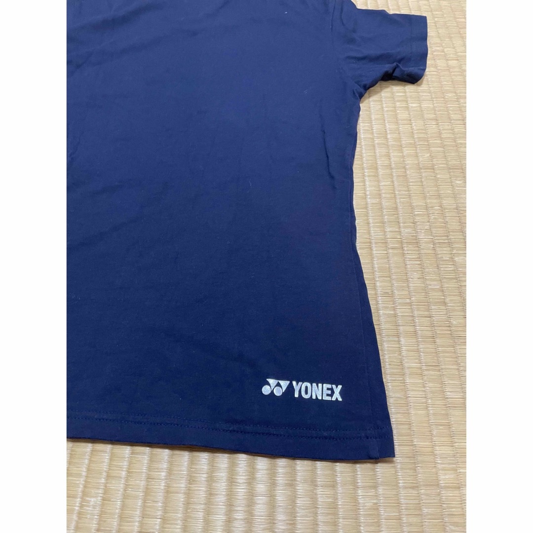 YONEX(ヨネックス)のヨネックス　Tシャツ　コットン　綿素材　レディース　Lサイズ　ネイビー レディースのトップス(Tシャツ(半袖/袖なし))の商品写真