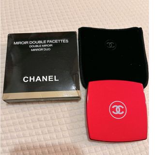 シャネル(CHANEL)のCHANEL ミラー　鏡　赤　レッド　コンパクトミラー　両面(ミラー)