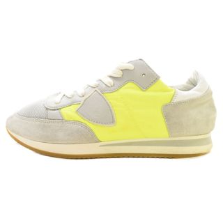 フィリップモデル(PHILIPPE MODEL)のPHILIPPE MODEL フィリップモデル TROPEZ L U MONDIAL SURF JAUNE NEON スウェード ローカットスニーカー グレー/ネオンイエロー TRLU WO12(スニーカー)