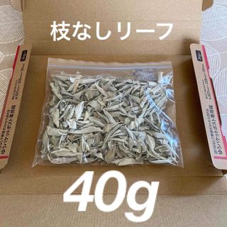 激安お買い得☆40g＜浄化☆邪気祓い☆カリフォルニア産ホワイトセージリーフ＞(お香/香炉)