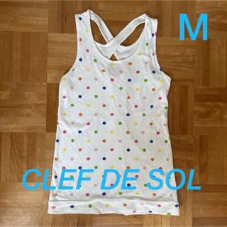 CLEF DE SOL - CLEF DE SOL ドット柄　タンクトップ　Mサイズ