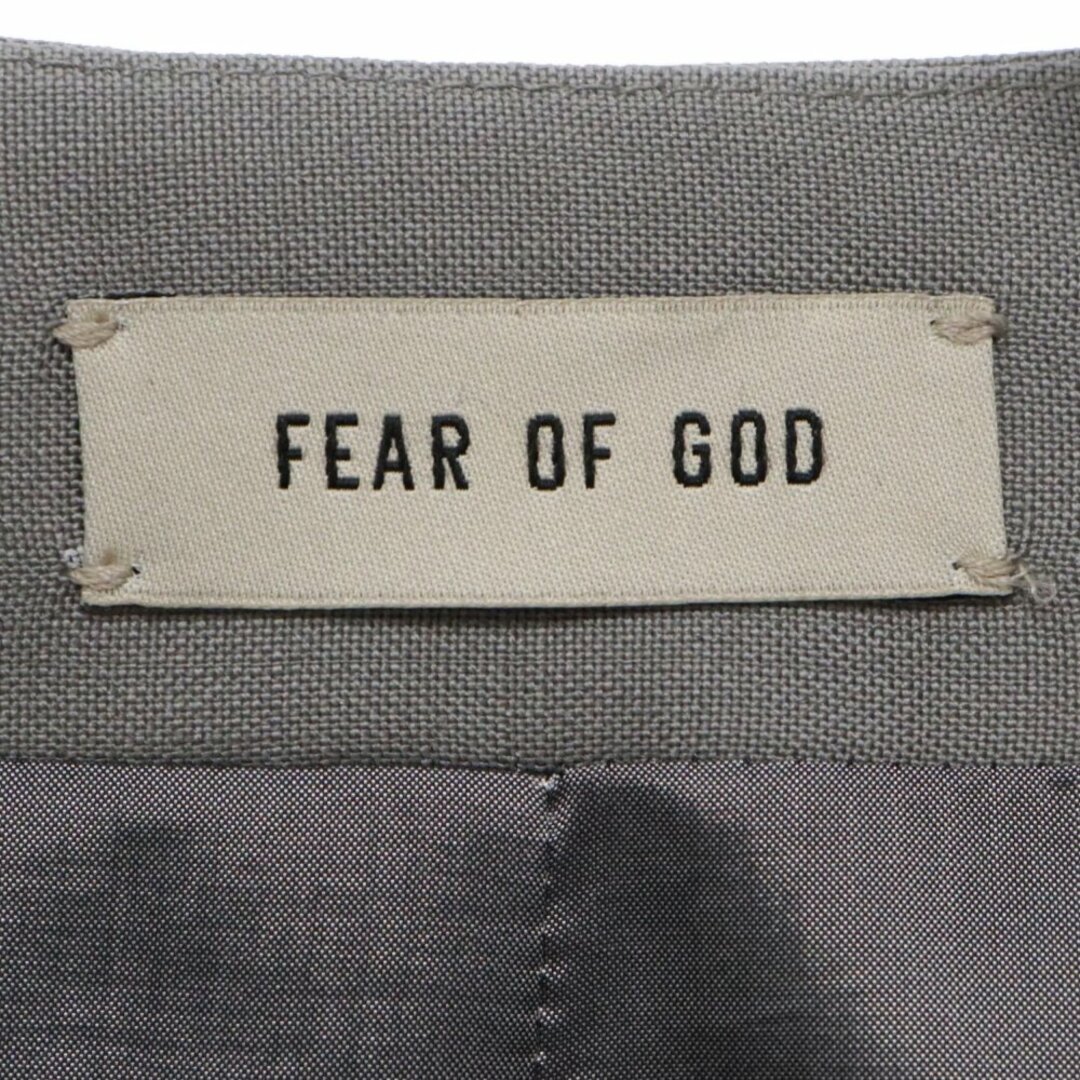 FEAR OF GOD(フィアオブゴッド)のFEAR OF GOD フィアオブゴッド ETERNAL BLAZER JACKET ノーカラーシングルブレスト テーラードジャケット グレー FGE60-010 メンズのジャケット/アウター(テーラードジャケット)の商品写真