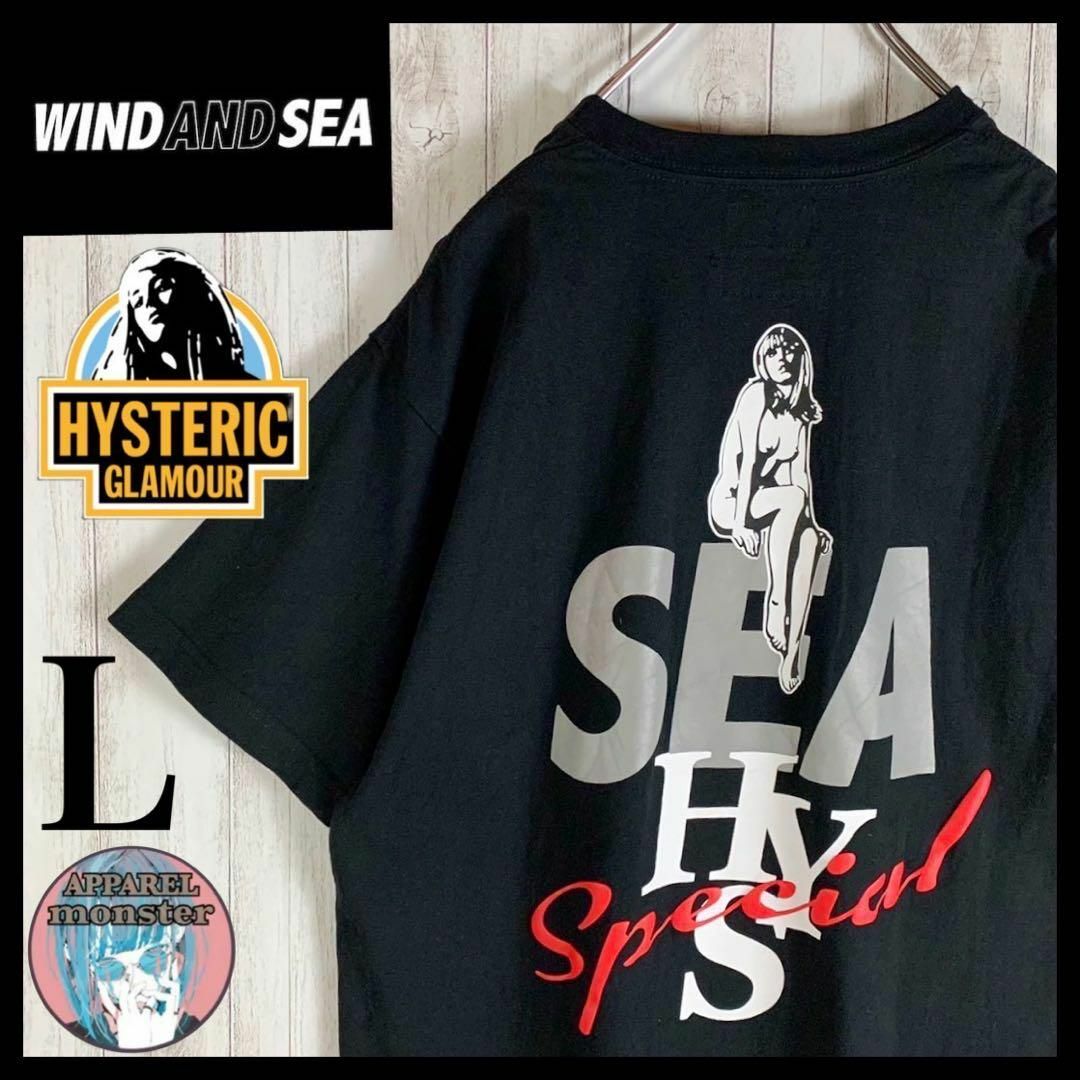 HYSTERIC GLAMOUR(ヒステリックグラマー)の【限定コラボ】ヒステリックグラマー×ウィンダンシー 両面ロゴ 即完売 Tシャツ メンズのトップス(Tシャツ/カットソー(半袖/袖なし))の商品写真