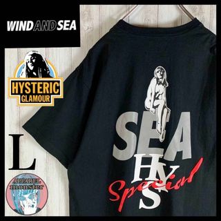 ヒステリックグラマー(HYSTERIC GLAMOUR)の【限定コラボ】ヒステリックグラマー×ウィンダンシー 両面ロゴ 即完売 Tシャツ(Tシャツ/カットソー(半袖/袖なし))