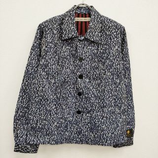 EMiLiANO RiNALDi 未使用品 MSS16GC101 WORKMAN JACKET 44 総柄ジャケット ブルゾン ネイビー メンズ エミリアーノリナルディ【中古】4-0419M♪(ブルゾン)