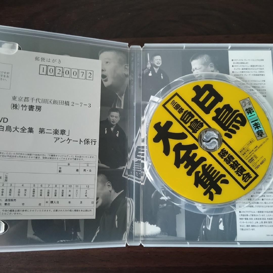 白鳥大全集ＤＶＤ−ＢＯＸ　〜三遊亭白鳥落語独演会〜 エンタメ/ホビーのDVD/ブルーレイ(その他)の商品写真