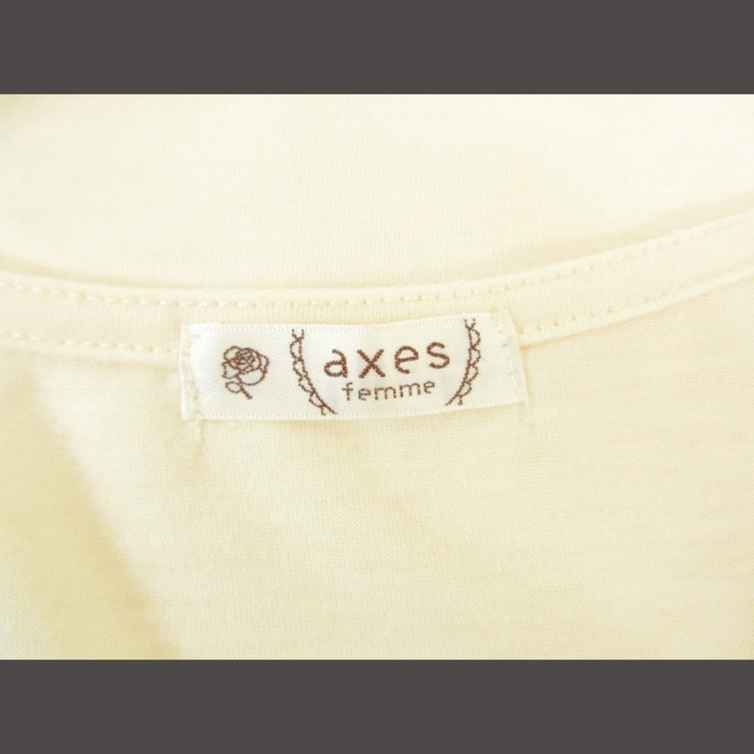 axes femme(アクシーズファム)のaxes femme タンクトップ 袖なし 丸首 ビジュー レース 花柄 M レディースのトップス(タンクトップ)の商品写真