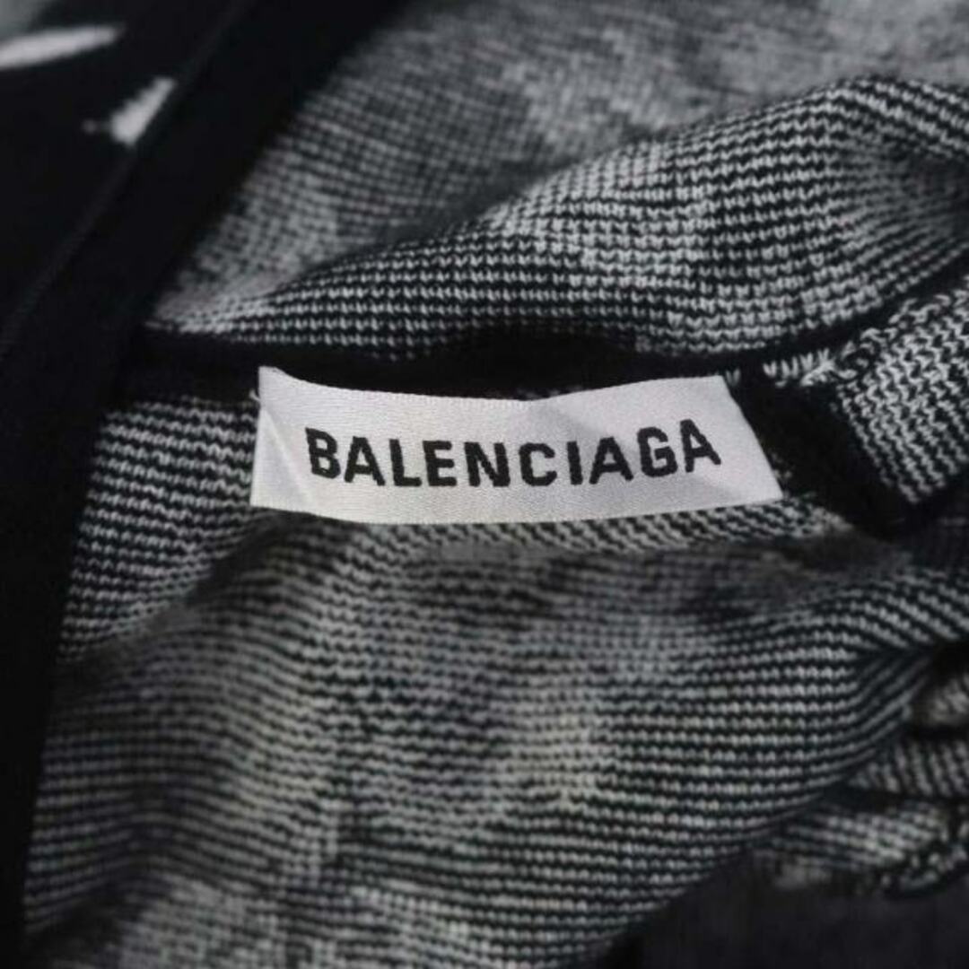 Balenciaga(バレンシアガ)のバレンシアガ フローラル ジャカード セーター ポンチョ 長袖 M 黒 白 レディースのトップス(ニット/セーター)の商品写真