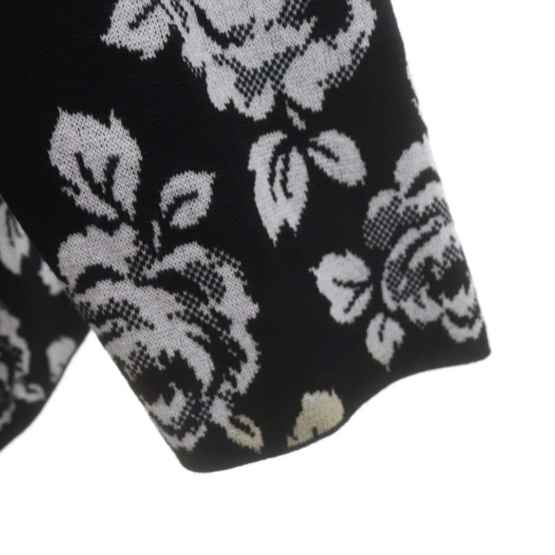 Balenciaga(バレンシアガ)のバレンシアガ フローラル ジャカード セーター ポンチョ 長袖 M 黒 白 レディースのトップス(ニット/セーター)の商品写真