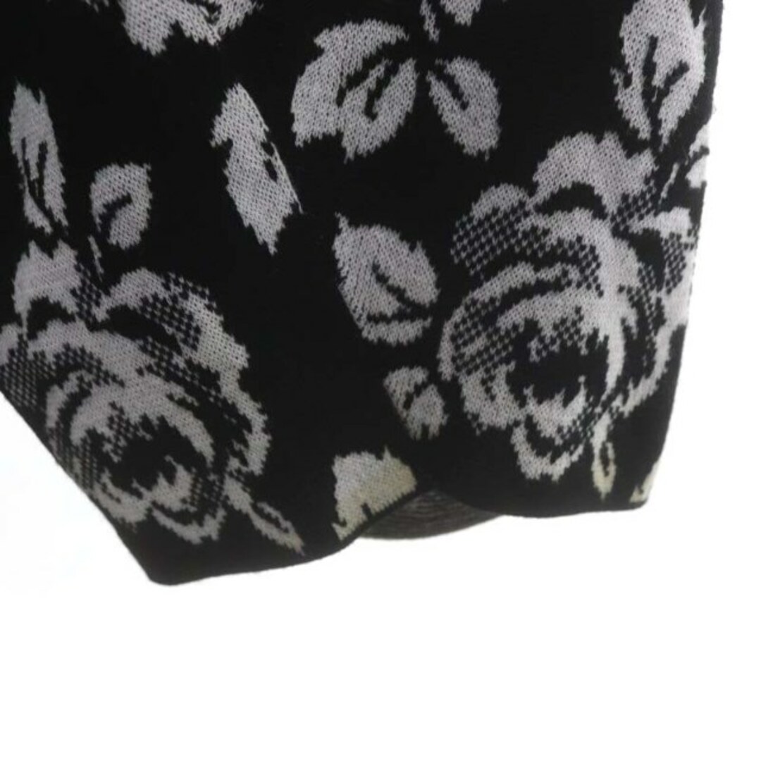Balenciaga(バレンシアガ)のバレンシアガ フローラル ジャカード セーター ポンチョ 長袖 M 黒 白 レディースのトップス(ニット/セーター)の商品写真
