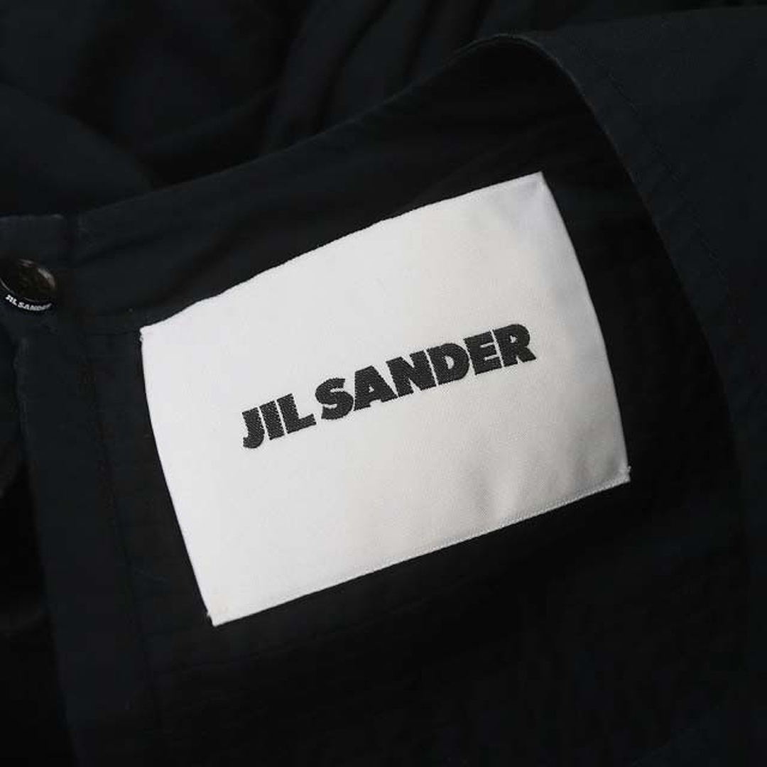 Jil Sander(ジルサンダー)のジルサンダー コットンギャザーボリュームスリーブブラウス 八分袖 32 黒 レディースのトップス(その他)の商品写真