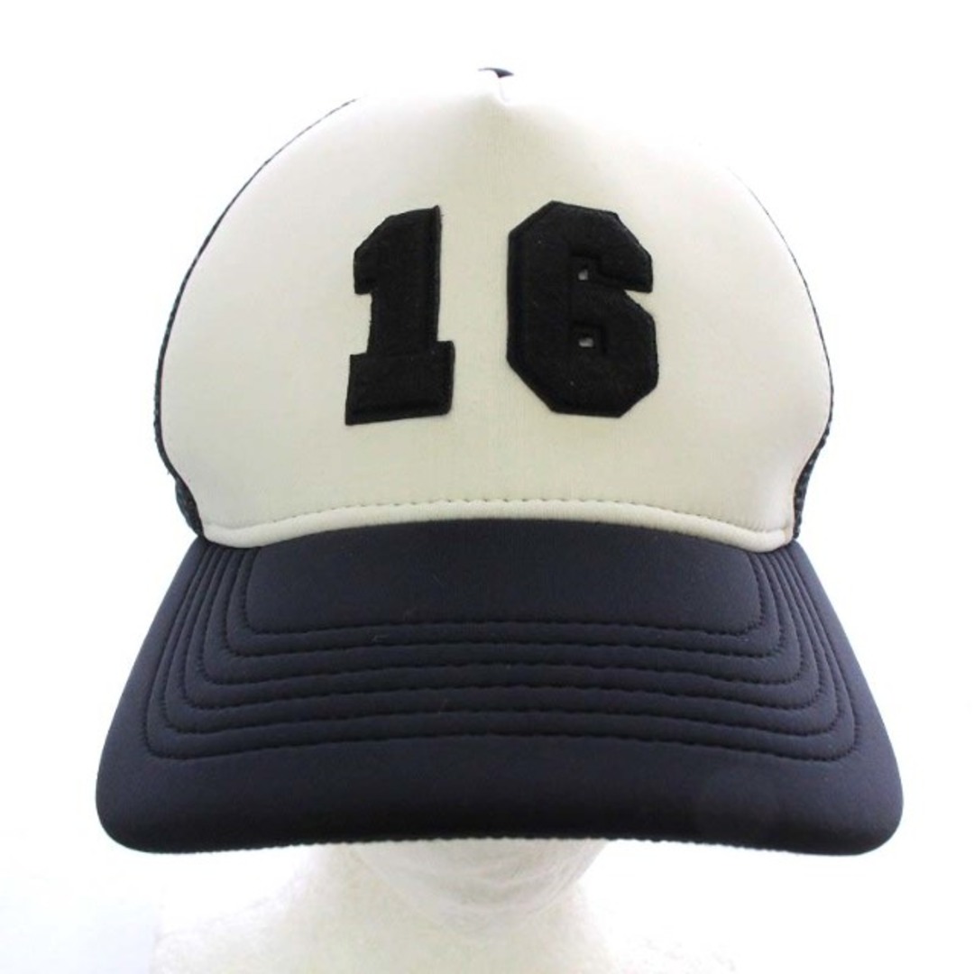 celine(セリーヌ)のセリーヌ ナンバー刺繍 メッシュキャップ 帽子 S 黒 白 2AUM5293R レディースの帽子(キャップ)の商品写真