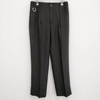 th products 新品 Wide Tailored Pants 2001-P01-M104 定価50600円 サイズ44 パンツ ブラック メンズ ティーエイチプロダクツ【中古】4-0419M♪(スラックス)