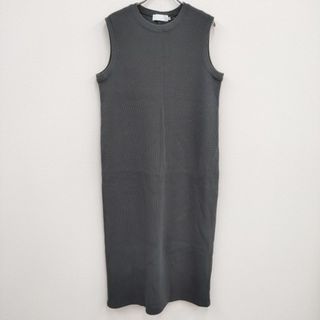 グラフペーパー(Graphpaper)のGraphpaper 新品 Waffle Crew Neck Sleeveless Dress GL203-70149B 定価22000円 ワンピース グレー レディース グラフペーパー【中古】4-0419S♪(ロングワンピース/マキシワンピース)