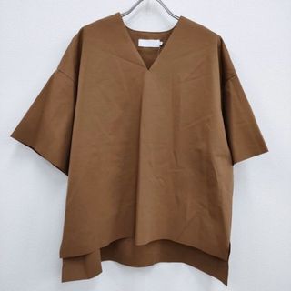 グラフペーパー(Graphpaper)のGraphpaper 新品 Compact Ponte Cut Off Pull Over GL203-70037B 定価30800円 ブラウス シャツ ブラウン グラフペーパー【中古】4-0419S♪(シャツ/ブラウス(半袖/袖なし))