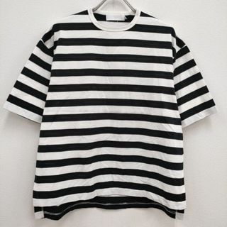 グラフペーパー(Graphpaper)のGraphpaper 新品 Border S/S Slit Tee GL201-70145B 定価13200円 半袖Tシャツ ブラック ホワイト レディース グラフペーパー【中古】4-0419S♪(Tシャツ(半袖/袖なし))