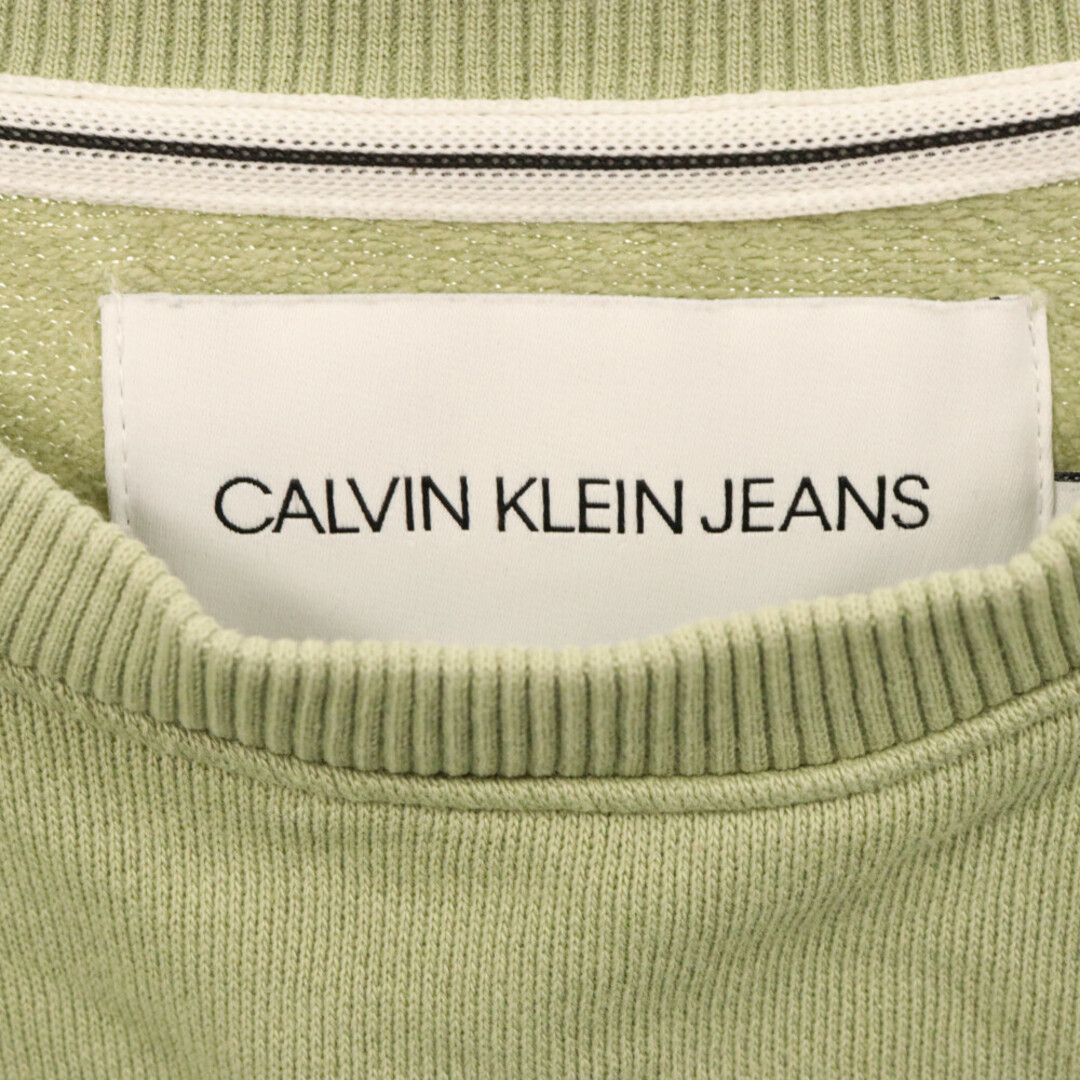 Calvin Klein(カルバンクライン)のCalvin Klein カルバンクライン ロゴ カラー切り替え 長袖 スウェット トレーナー グリーン/ホワイト メンズのトップス(スウェット)の商品写真