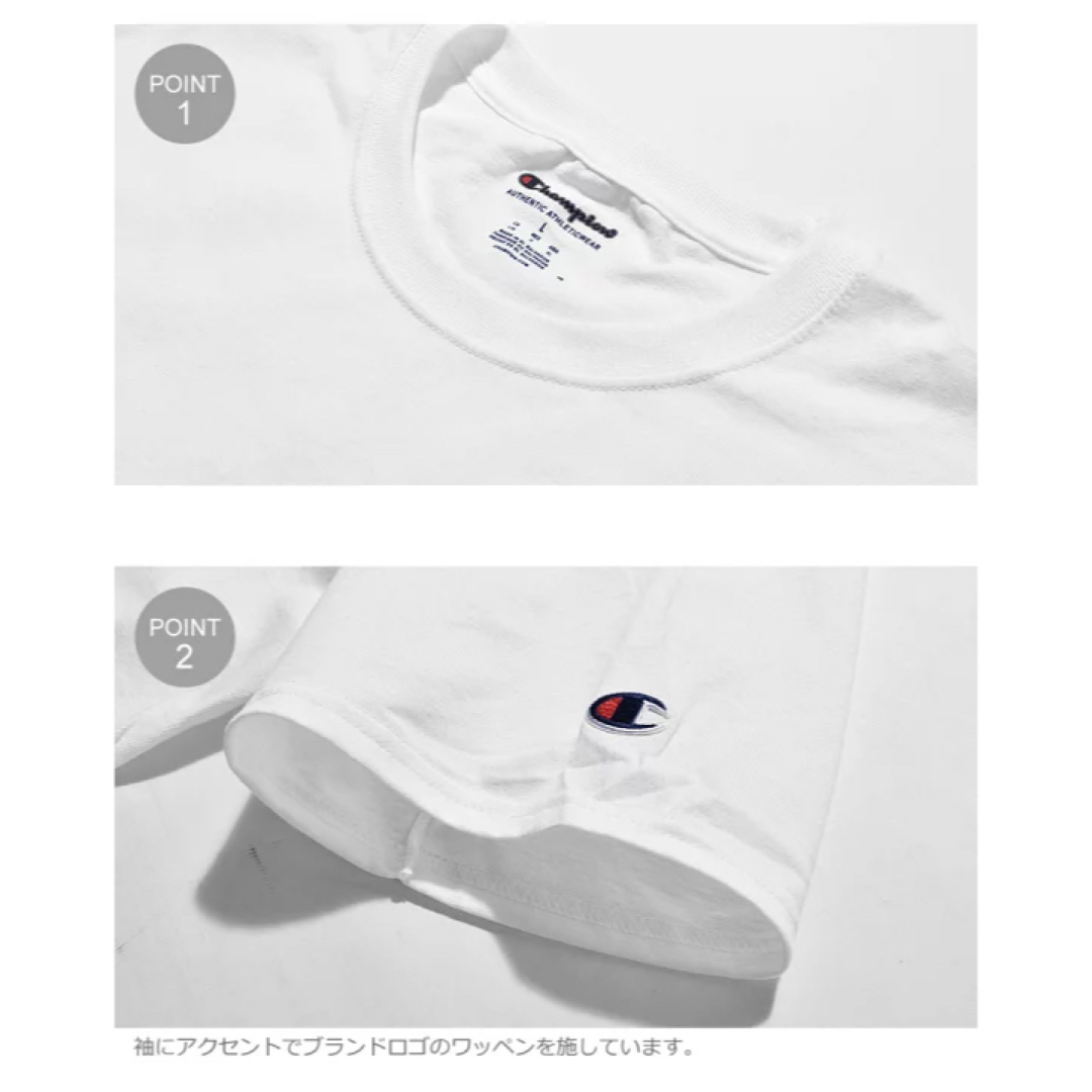 Champion(チャンピオン)のチャンピオン Tシャツ 半袖 CHAMPION ADULT ホワイト レディースのトップス(Tシャツ(半袖/袖なし))の商品写真