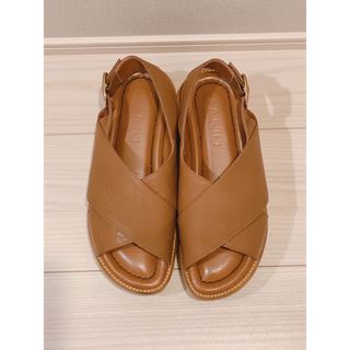 マルニ(Marni)のMARNIマルニ☆厚底ウッドサンダル ブラウン (サンダル)