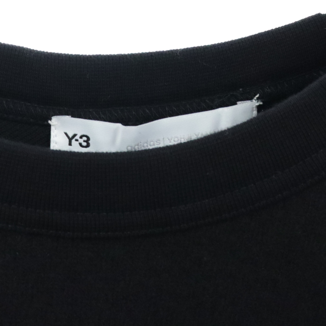 Y-3(ワイスリー)のY-3 ワイスリー WOOLY FLEECE GRAPHIC CREW SWEATSHIRT ウーリーフリースグラフィック クルーネック スウェットシャツ ブラック HB3327 メンズのトップス(スウェット)の商品写真