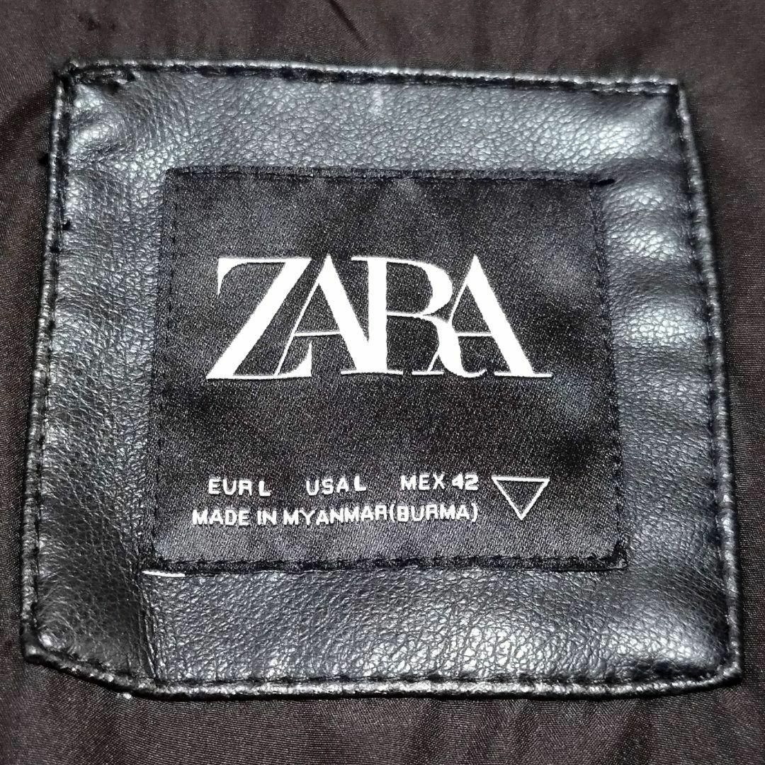 ZARA(ザラ)の✨極美品✨ZARA  ザラ ダブルライダースジャケット フェイクレザー ブラック メンズのジャケット/アウター(レザージャケット)の商品写真