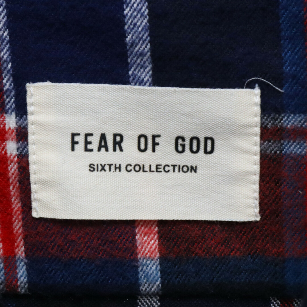 FEAR OF GOD(フィアオブゴッド)のFEAR OF GOD フィアオブゴッド SIXTH COLLECTION Plaid Overshirt シックスコレクション オーバーサイズド フランネルシャツ 長袖チェックシャツ レッド/ブルー 6S19-2002-3-7 F18-9W メンズのトップス(シャツ)の商品写真