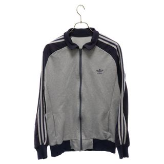 アディダス(adidas)のadidas アディダス 80S VINTAGE ヴィンテージ ワンポイントエンブロイダリー ジップアップ トラックジャケット ジャージ ネイビー/グレー(フライトジャケット)