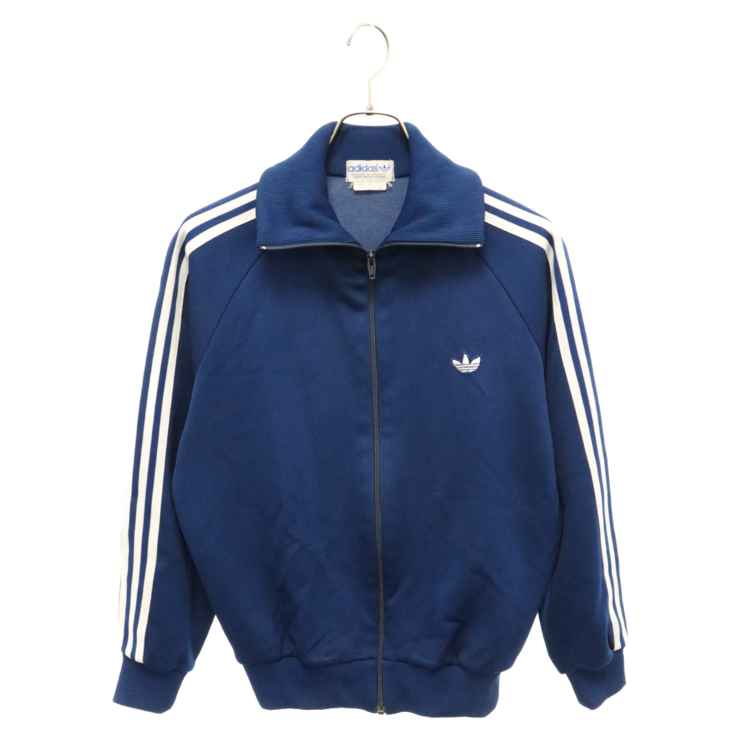 adidas(アディダス)のadidas アディダス 80S VINTAGE ヴィンテージ DESCENTE社製 ロゴ ワッペン ジップアップ トラックジャケット ジャージ ブルー メンズのジャケット/アウター(フライトジャケット)の商品写真