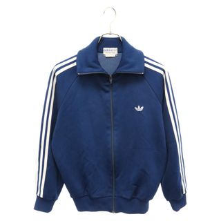 アディダス(adidas)のadidas アディダス 80S VINTAGE ヴィンテージ DESCENTE社製 ロゴ ワッペン ジップアップ トラックジャケット ジャージ ブルー(フライトジャケット)